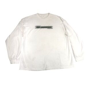 Reebok Performance Gear Long Sleeve T Shirt Mens White Graphic Tee XL Activewear